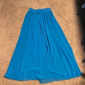 American Apparel chiffon maxi skirt in blue